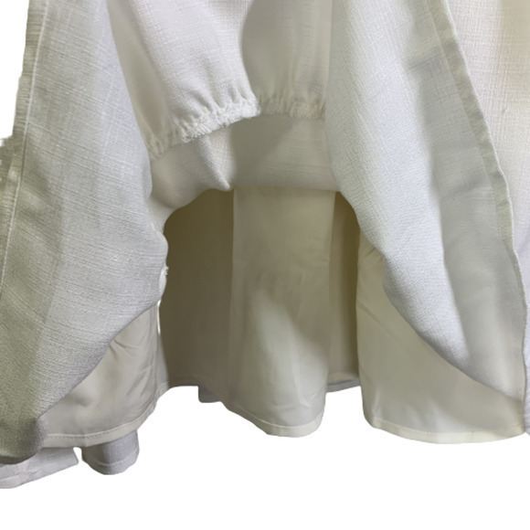 EXPRESS x LADYGANG White Ruffle Mini Dress -‎ NWT - Picture 9 of 16